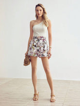 MOTF PREMIUM FLORAL PRINT FOLD PLEATED SHORTS
